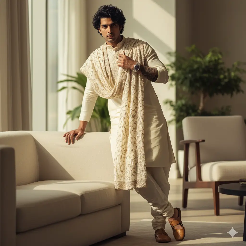 Luxury Kurta Lifestyle Portrait
